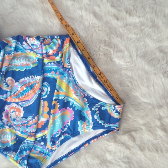 J McLAUGHLIN Blue Watercolor Paisley Koa One-Piece - NWT - Picture 8 of 8